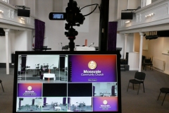 Main Camera mounted where the operator can adjust it.